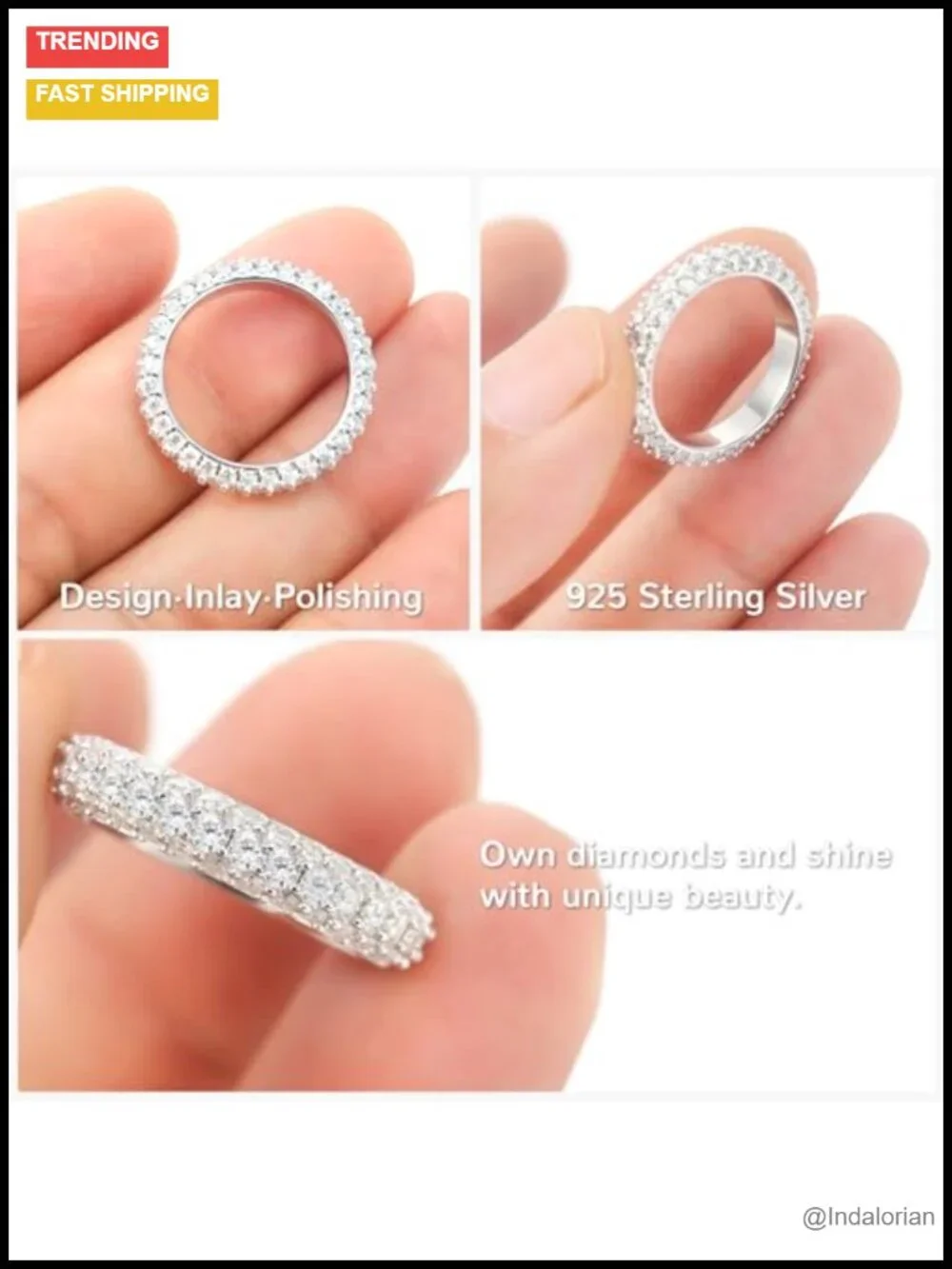 N/A sparkling moissanite